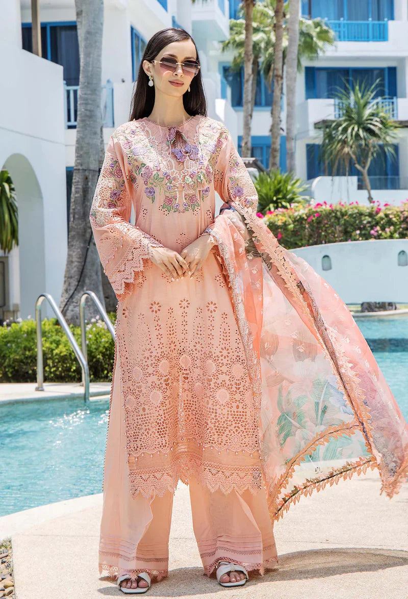Maria.B. - 3PC EMBROIDERED LAWN SUIT PRINTED DUPPATA