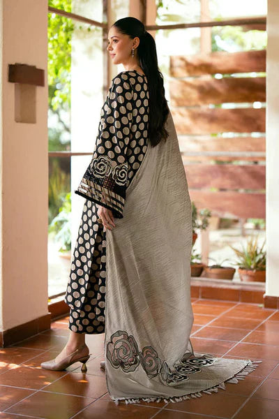 Sunehri 3Pc Printed & Embroidered Dress