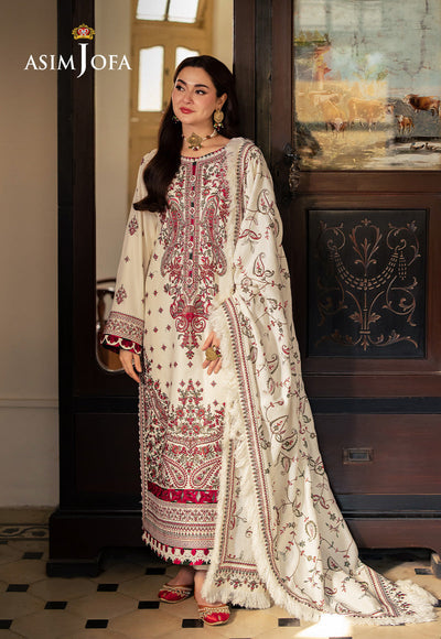 Asim Jofa Lawn-3PC Embroidered Shirt With Digital Printed Dupatta-1178