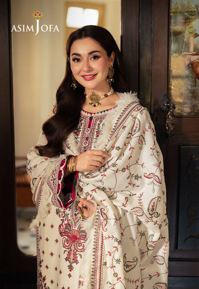 Asim Jofa Lawn-3PC Embroidered Shirt With Digital Printed Dupatta-1178