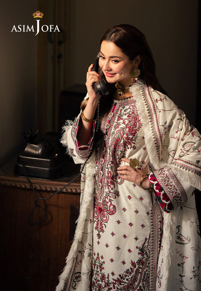 Asim Jofa Lawn-3PC Embroidered Shirt With Digital Printed Dupatta-1178