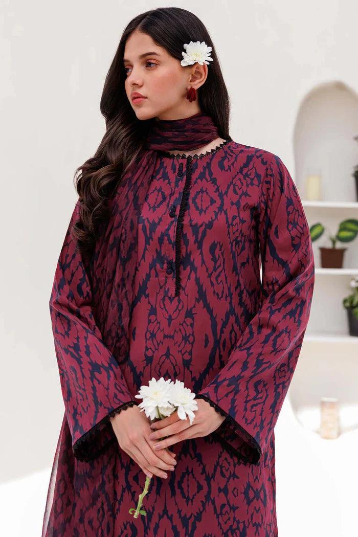 KARANDI 3PC PRINTED SHIRT WITH KARANDI PRINTED DUAPTTA AND TROUSER-822