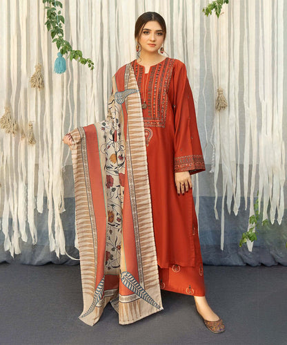 URGE Lawn 3PC Embroidered Shirt with Digital Printed Dupatta-1192