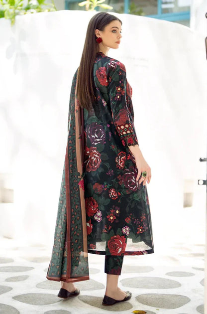 BAROQUE 3PC Lawn Printed Shirt With Voile Printed Dupatta-783