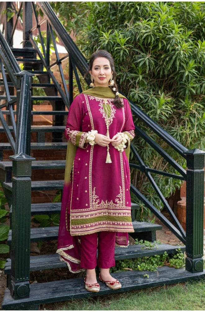 Asim Jofa | Unstitched | Embroidered 3 Piece