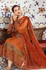 MARIA B Lawn-3PC Embroidered With Chiffon Embroidered Dupatta-1137