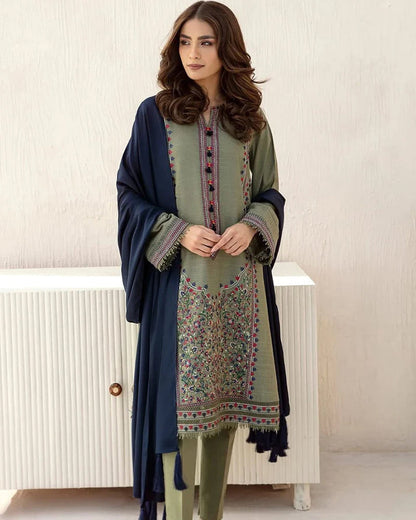 JAZMIN Lawn-3PC Embroidered With Lawn Dupatta-1122