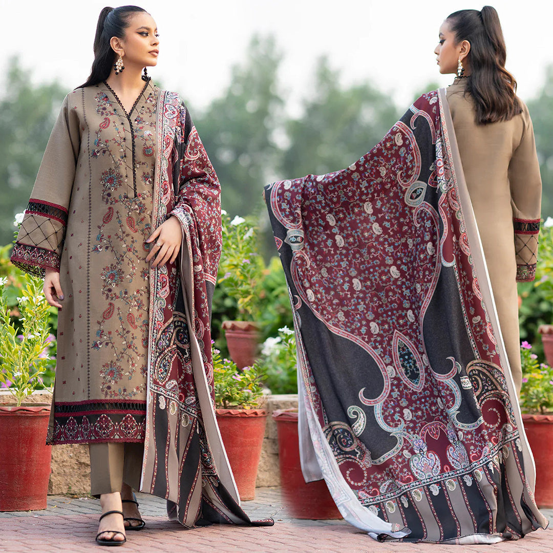 Charizma Lawn 3PC Embroidered With Digital Printed Dupatta- 1048