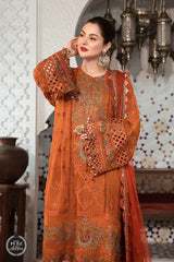 MARIA B Lawn-3PC Embroidered With Chiffon Embroidered Dupatta-1137