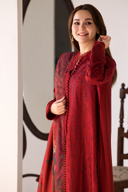 SOBIA NAZIR - 3PC LAWN EMBROIDERED SHIRT WITH DIGITAL PRINTED DUPATTA-1016