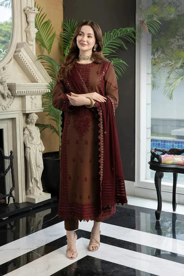 Asim Jofa Dhanak 3PC Embroidered With Chiffon Embroidered Dupatta-128