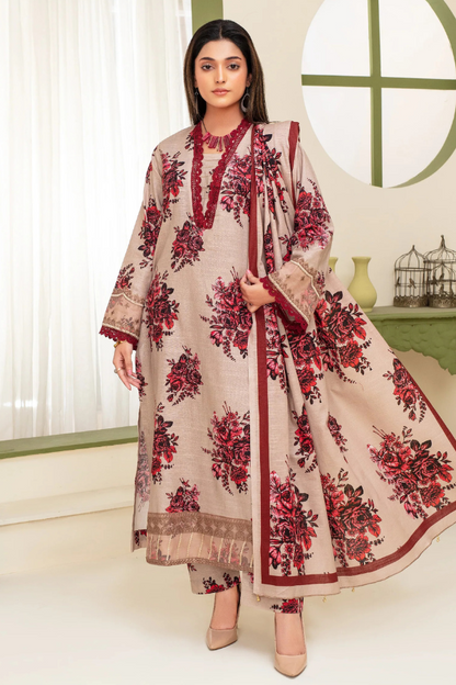 CREATION KHADDAR 3PC WITH KHADDAR PRINTED SHIRT & TROUSER-917