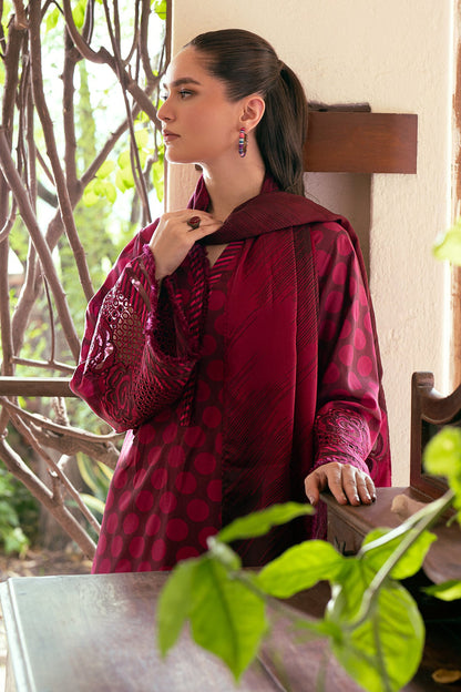 BAROQUE - 3PC Lawn Printed Shirt With Voile Printed Dupatta-1504