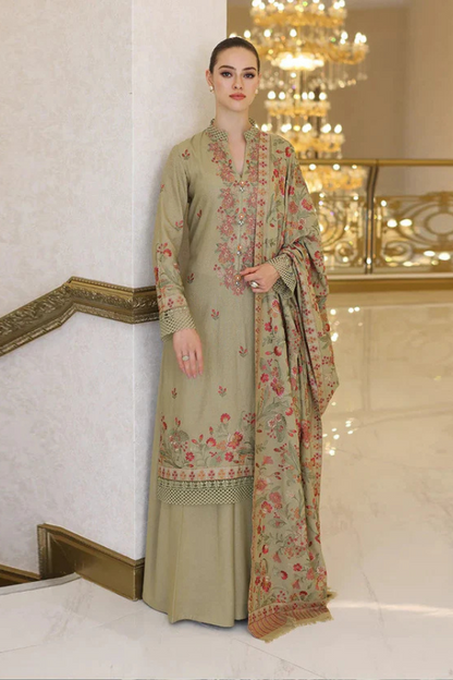 Bareeze Dhanak 3PC Embroidered With Dhanak Shawl Embroidered-141