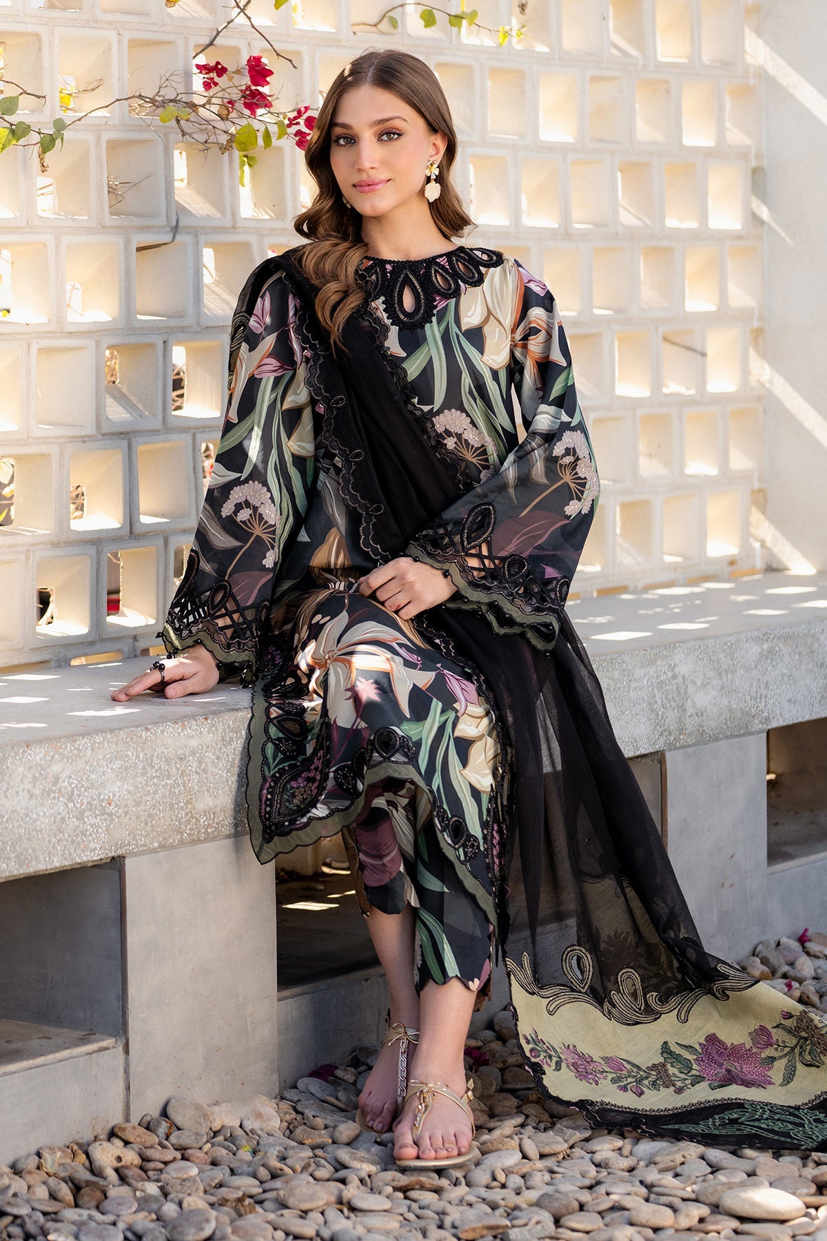 Broque Embroidered & Digital Printed Lawn Suit – 3Pc