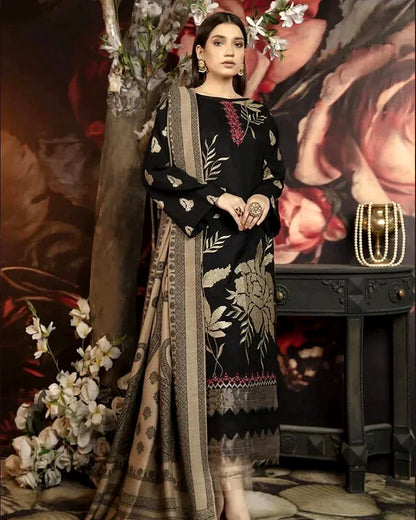 MARJAN Lawn 3PC Embroidered With Digital Printed Dupatta-1014