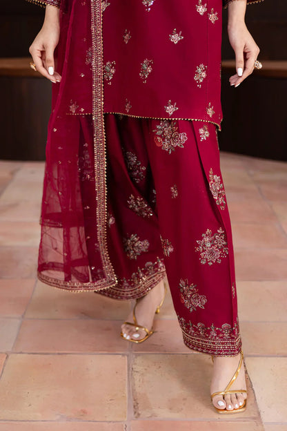 BATIK-3PC embroidered shirt trouser & shaffon dupatta