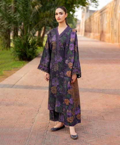 BAROQUE 3PC KARANDI PRINTED SHIRT WITH KARANDI PRINTED DUAPTTA AND TROUSER-830