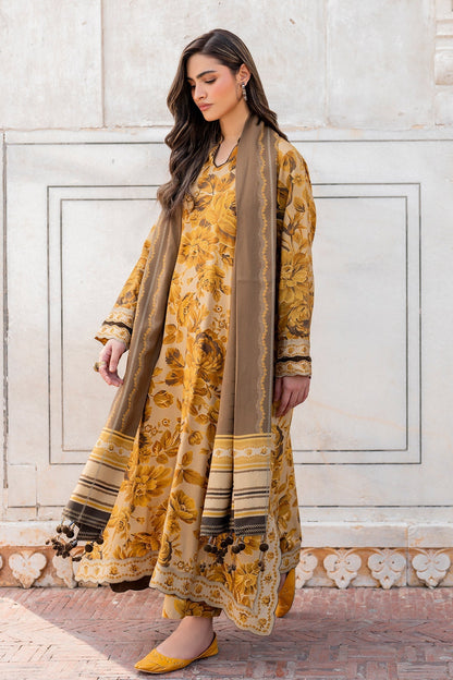 BAROQUE 3PC KARANDI PRINTED SHIRT WITH KARANDI PRINTED DUAPTTA AND TROUSER-836