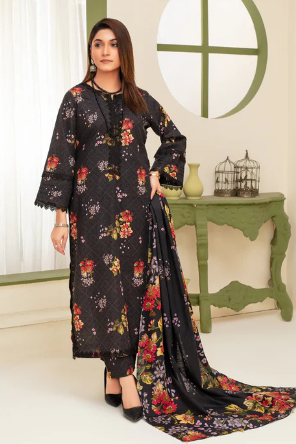 CREATION KHADDAR 3PC WITH KHADDAR PRINTED SHIRT & TROUSER-903