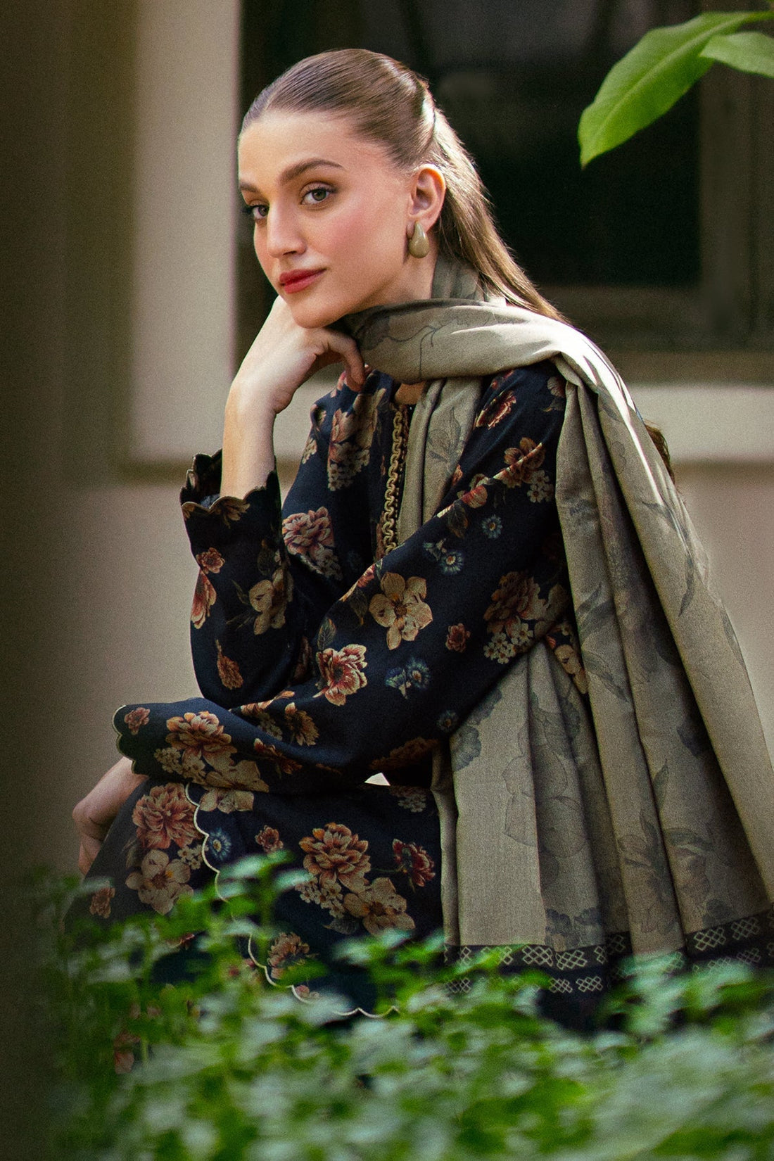 BAROQUE - 3PC Lawn Printed Shirt With Voile Printed Dupatta-1514