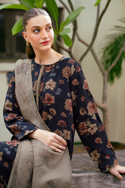 BAROQUE - 3PC Lawn Printed Shirt With Voile Printed Dupatta-1514