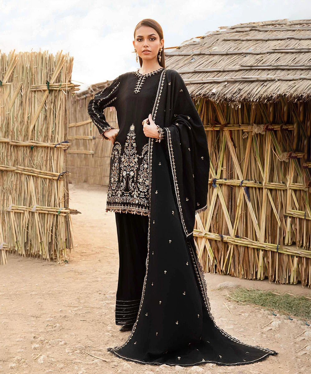 Maria B Lawn 3PC Embroidered Shirt with  Embroidered Dupatta-1077