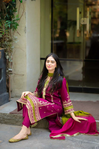 Asim Jofa | Unstitched | Embroidered 3 Piece