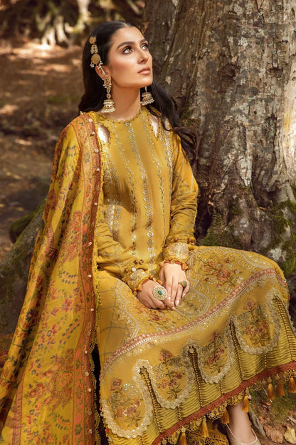 MARIA B. Lawn 3PC Embroidered With Digital Printed Dupatta-1015