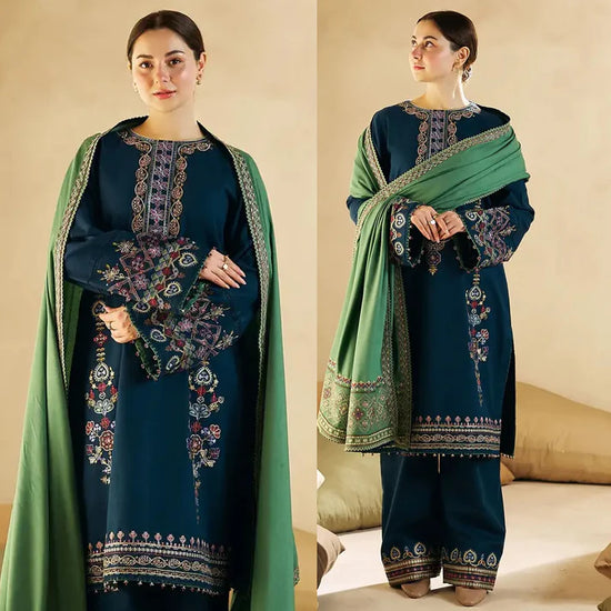 ZARA SHAHJAHAN Lawn 3PC Embroidered with Lawn Embroidered Dupatta -1102