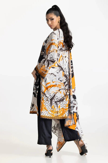 Gul Ahmed-3PC Digital lawn printed shirt Trouser & Duppata