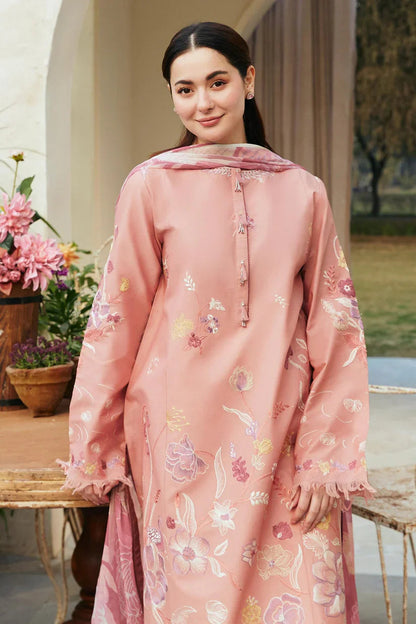 ZAHRA SHAHJAHAN 3PC Lawn Embroidered Shirt With Printed Dupatta-1133