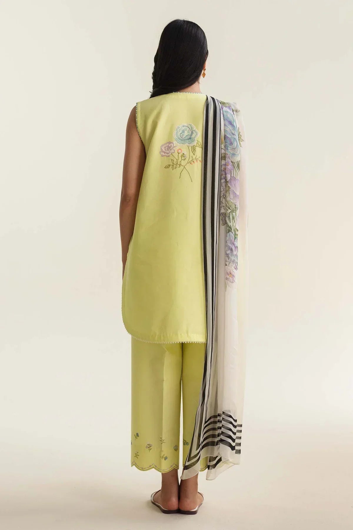 ZARA SHAHJAHAN 3PC Lawn Embroidered Shirt With Printed Dupatta-507