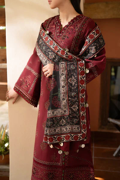 BAROQUE Lawn-3PC Embroidered With Digital Printed Dupatta-1010