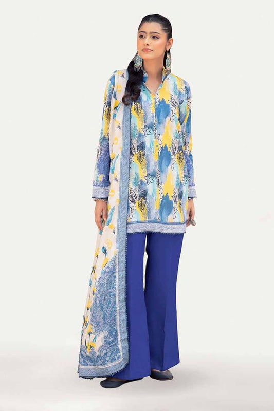 Gul Ahmed-3PC Digital lawn printed shirt Trouser & Duppata