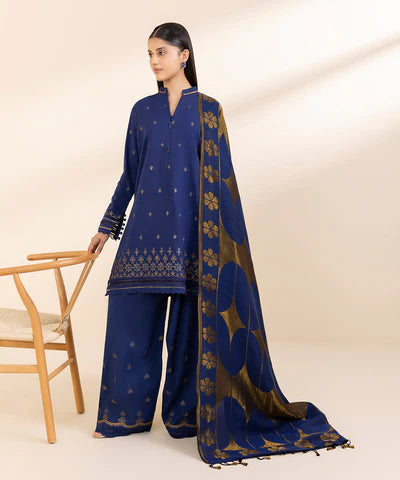 Sapphire Lawn-3PC Embroidered With  Digital Printed  Dupatta- 1001