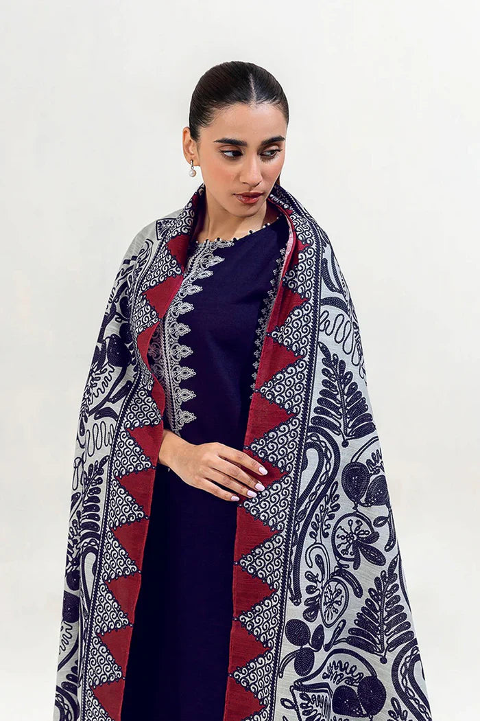 GUL AHMAD - 3PC EMBROIDERED LAWN SHIRT AND PRINTED DUPPATA WITH TROUSER