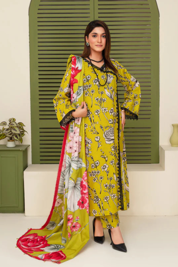 CREATION KHADDAR 3PC WITH KHADDAR PRINTED SHIRT & TROUSER-902