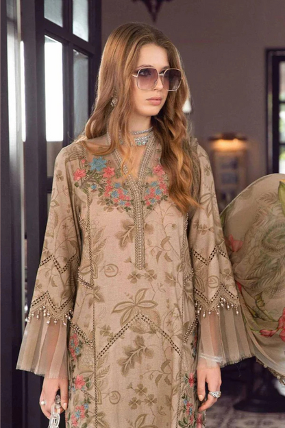 MARIA B 3PC Lawn Printed Shirt With Printed Dupatta And Trouser-776