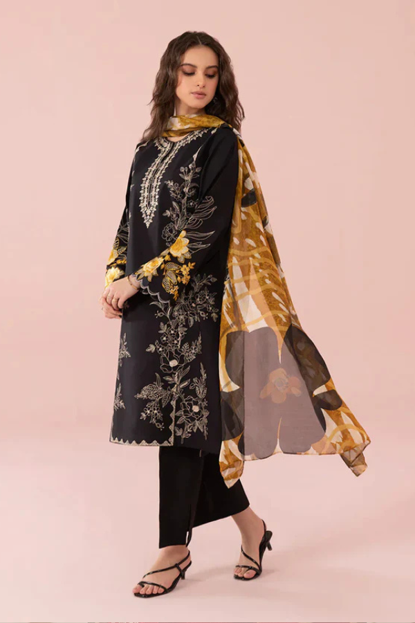 SAPPHIRE 3PC Lawn Embroidered Shirt With Printed Dupatta-388