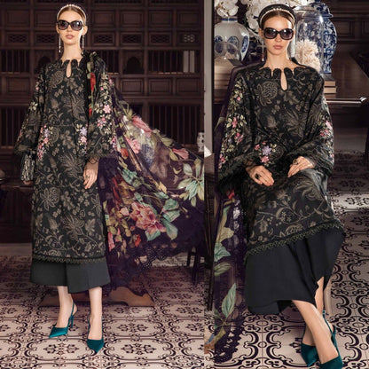 MARIA B 3PC Lawn Printed Shirt With Printed Dupatta And Trouser-775