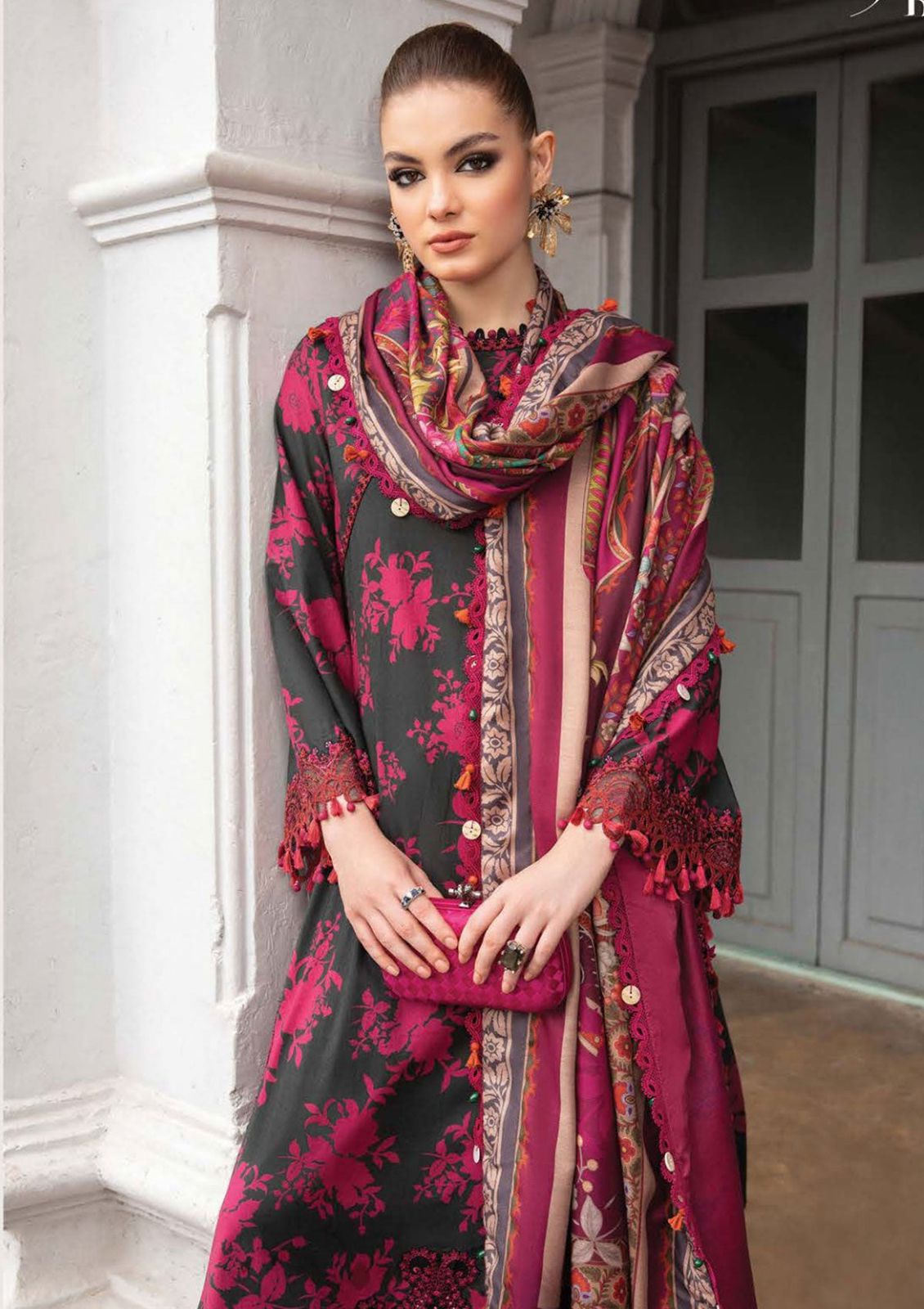 MARIA B 3PC Lawn Printed Shirt With Printed Dupatta And Trouser-779