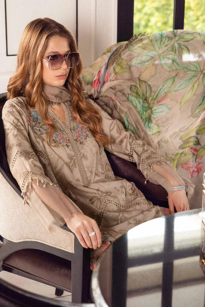 MARIA B 3PC Lawn Printed Shirt With Printed Dupatta And Trouser-776