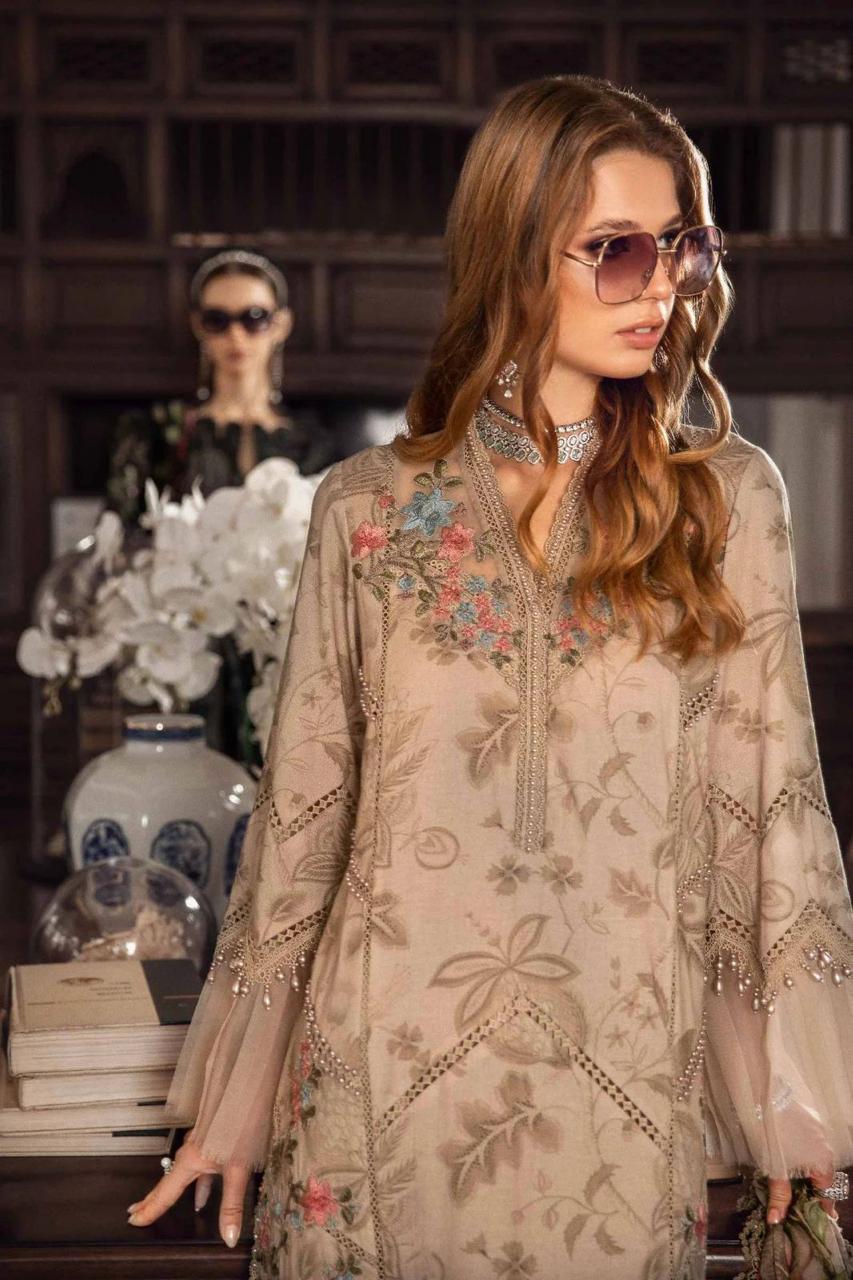 MARIA B 3PC Lawn Printed Shirt With Printed Dupatta And Trouser-776