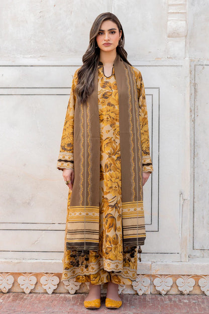 BAROQUE 3PC KARANDI PRINTED SHIRT WITH KARANDI PRINTED DUAPTTA AND TROUSER-836