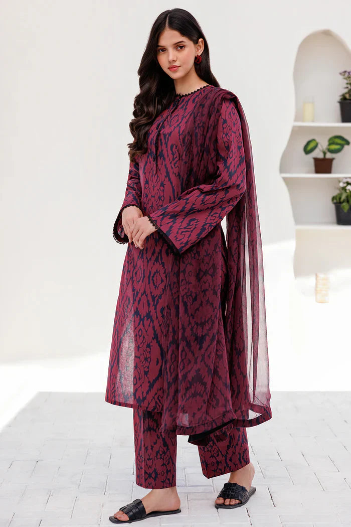 KARANDI 3PC PRINTED SHIRT WITH KARANDI PRINTED DUAPTTA AND TROUSER-822