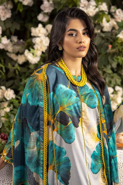 Gul Ahmed-3PC Digital lawn printed shirt Trouser & Duppata