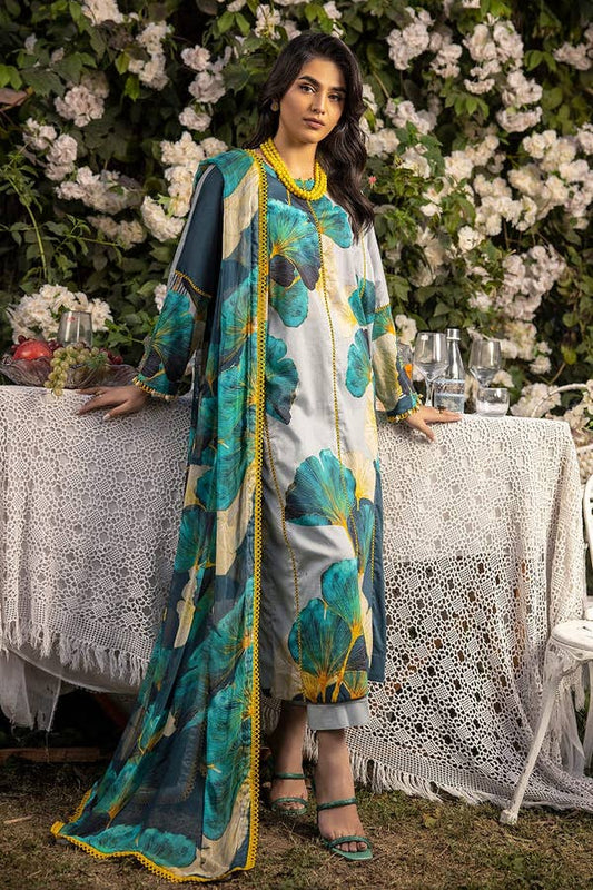 Gul Ahmed-3PC Digital lawn printed shirt Trouser & Duppata