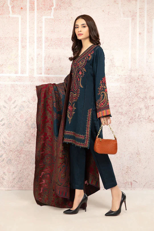 MARIA B Lawn-3PC Embroidered with Digital printed  Dupatta-1094