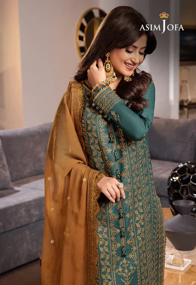 Asim Jofa Lawn 3PC Embroidered with Chiffon Embroidered Dupatta-1063